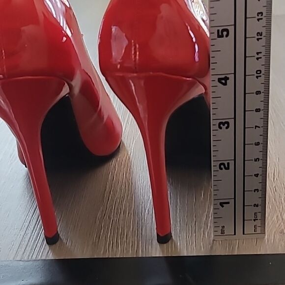 fereshte Patent Red Stiletto High Heels Women's Size 8 - Picture 2 of 8